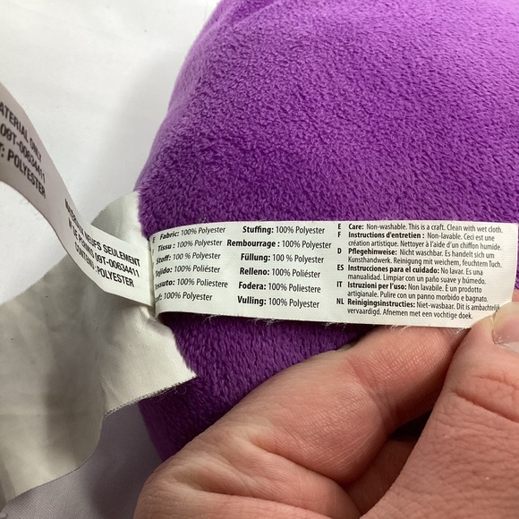 Plush Craft Fabric by Number Owl Decorative Pillow Purple Pink Rainbow Crafting - Picture 7 of 11